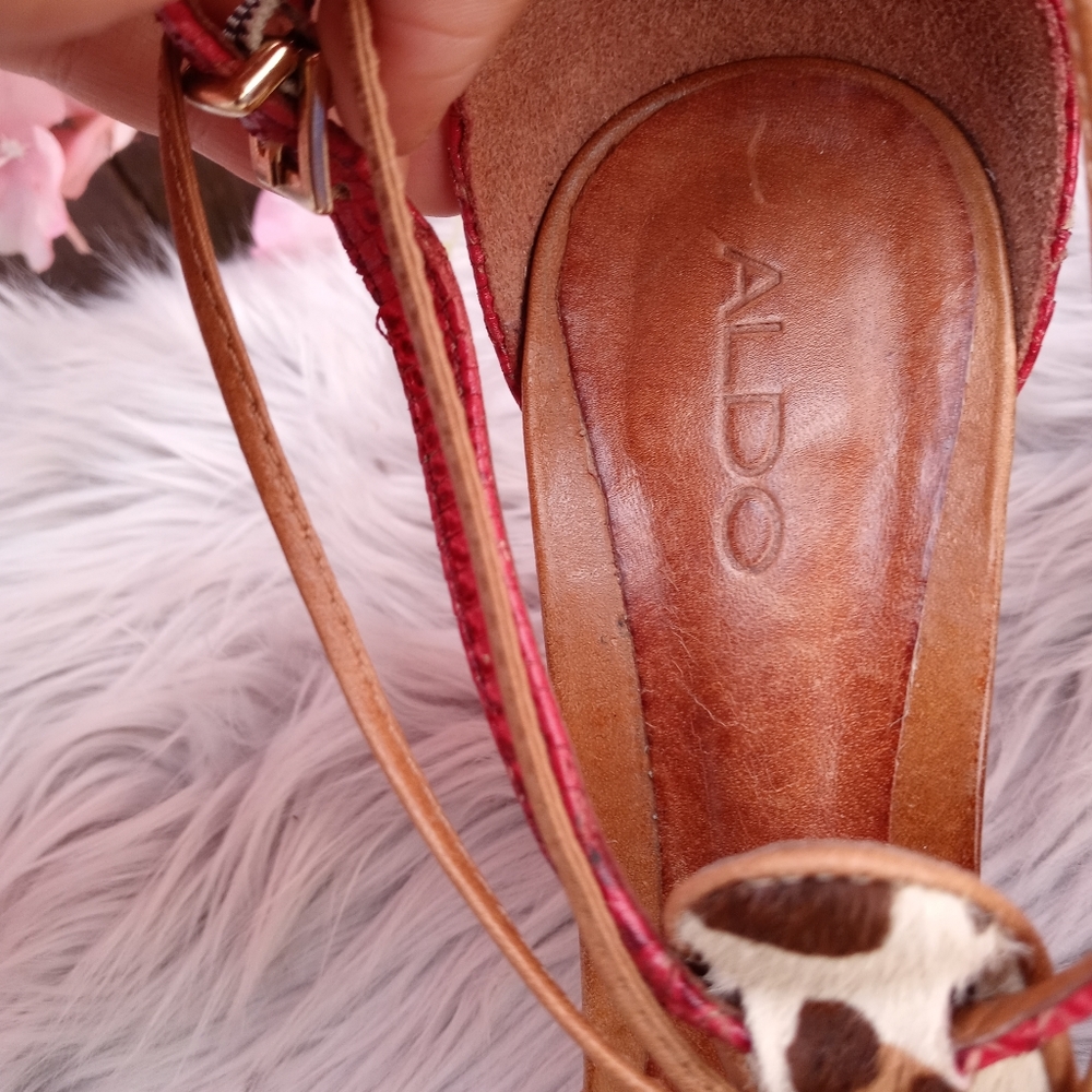 Aldo strappy wood heels size39 - Picture 5 of 8